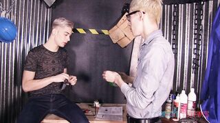 A cum shock for the electrician apprentice